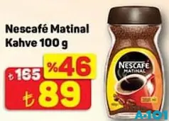 NESCAFE MATİNAL KAHVE 100 G fiyat ve kampanya bilgisi